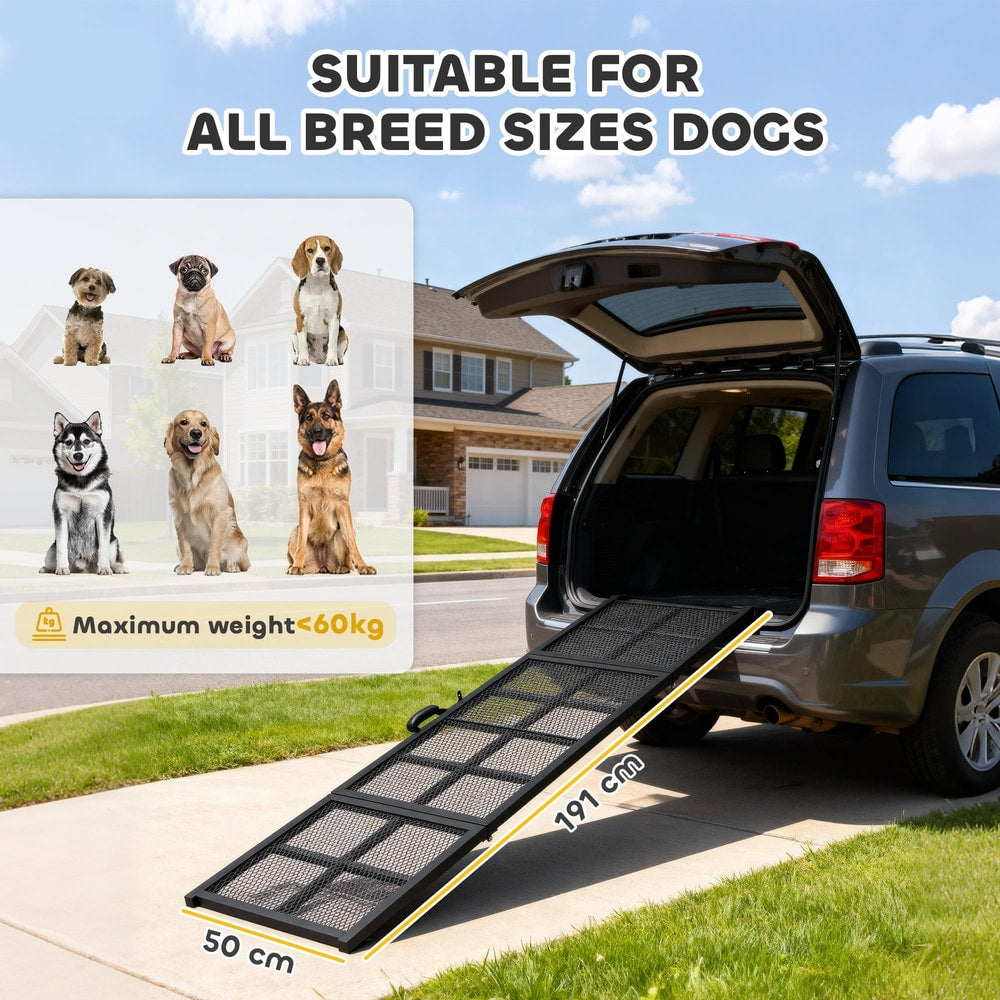 This pet ramp is suitable for all breed sizes of dogs