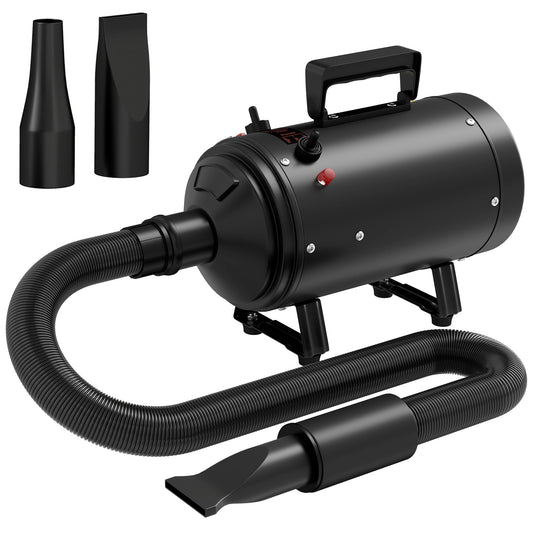 PawHut 2200W Dog Hair Dryer with flexible hose and three nozzles