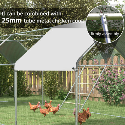 the chicken roosting ladder attached to a metal coop frame with a close up of the joint connection