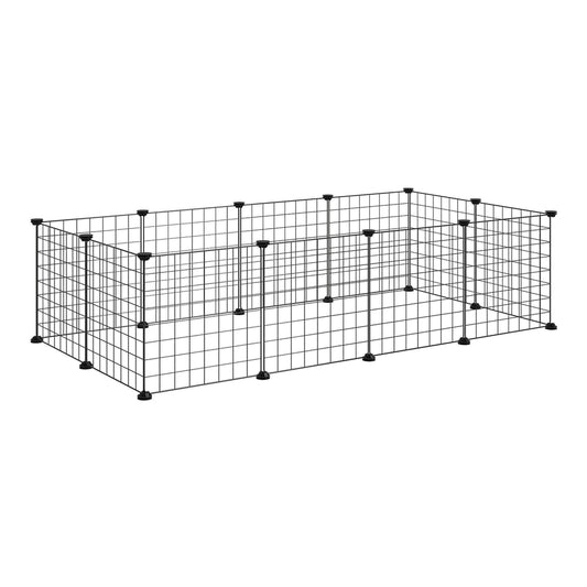 PawHut DIY Pet Playpen Metal Wire Fence set up as a large rectangular enclosure