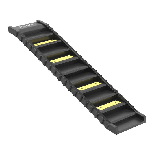 PawHut Dog Car Ramp with Anti-Slip Steps, a black 10-step pet ramp for dogs to access cars and high beds