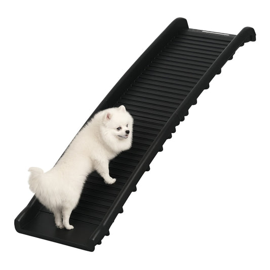 PawHut Foldable Pet Ramp Dog Car in Black