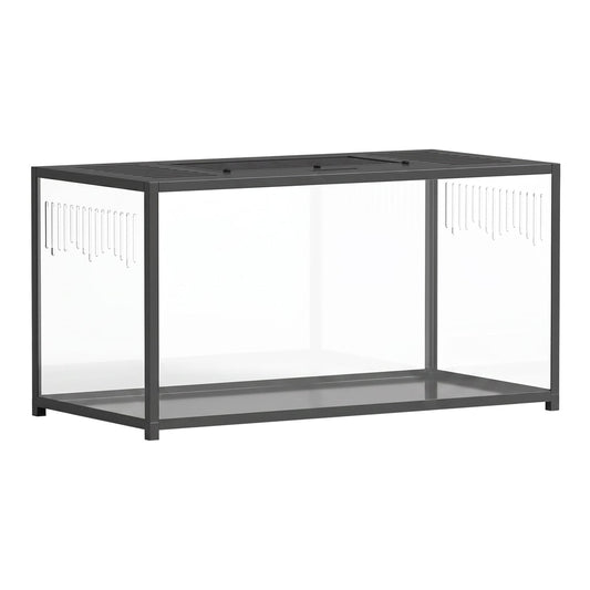 PawHut Large Hamster Cage, a spacious metal and clear plastic enclosure with a hinged top