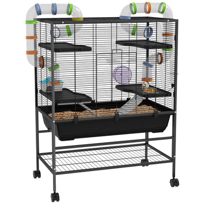 PawHut Large Hamster Cage with multiple levels, tubes, ramps, platforms and a running wheel