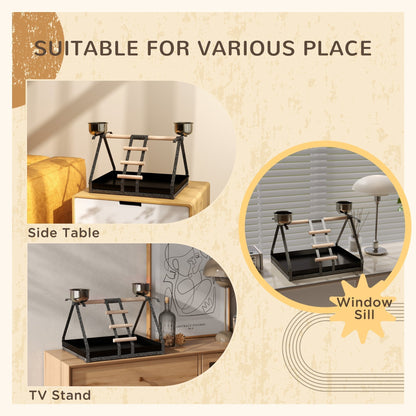 This bird perch is suitable for various places like a side table or window sill