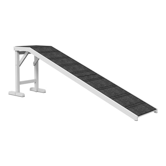 PawHut Pet Ramp for dogs with a non-slip carpet surface and a top platform