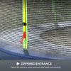 SPORTNOW 10ft Trampoline Net Replacement with 6 Plastic Pole Covers, Weather-Resistant Trampoline Netting Replacement with Zipped Entrance, Poles Not Included, Green