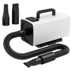 PawHut 2200W Dog Hair Dryer with Auto Adjustable Temperature & Airflow, 3 Nozzles, Digital Screen, for Dogs Cats, White