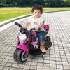 6V Kids Ride-on Motorcycle with 2-wheel/3-wheel Conversion & Detachable Training Wheels-Pink