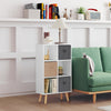 HOMCOM Freestanding 6 Cube Unit Cabinet Unit w/ 3 Fabric Drawers Handles Home Office Storage Shelves White