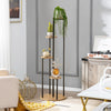 Heavy-Duty Tall Corner Indoor Metal Plant Stand for Potted Plant-Natural
