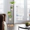 Heavy-Duty Tall Corner Indoor Metal Plant Stand for Potted Plant-Natural