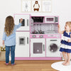 Play Kitchen Toy Set with Oven and Washing Machine for Aged 3+ Years Old-Pink