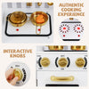 Play Kitchen Toy Set with Oven Real Sounds and Lights-Golden