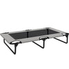 PawHut Portable Raised Dog Bed, Elevated Pet Cot with Breathable Mesh for Indoor Outdoor, for Large Dogs, Light Grey