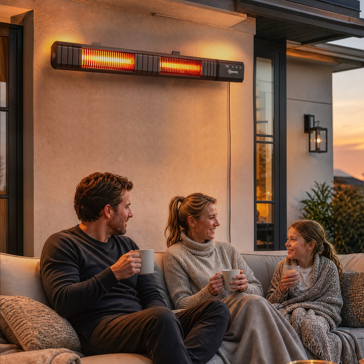 Outsunny 3000 W Electric Infrared Patio Heater in Black