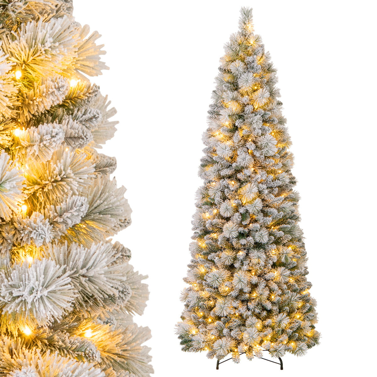 Pop up Artificial Christmas Tree with PVC Tips and Pine Needles-210 cm