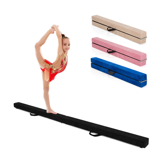 Portable Folding Gymnastic Beam with Carrying Handles shown in black with three other colour options
