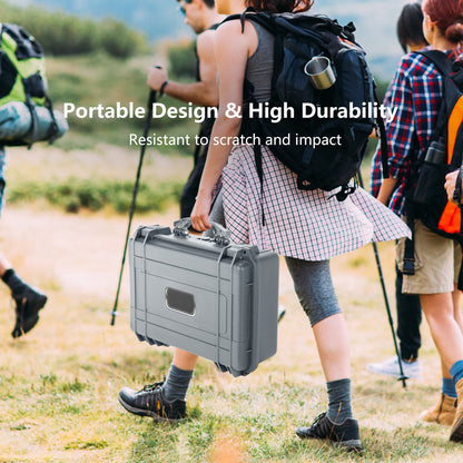 People carry the grey camping case on a hike