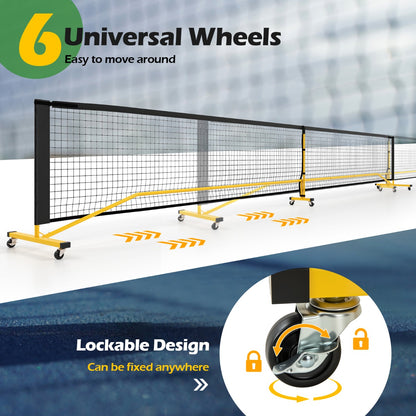 The sport equipment showing the wheels and a close-up of the locking mechanism