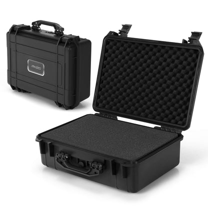 Portable Waterproof Hard Case with Customizable Fit Foam-45 x 34 x 18 cm, open and closed