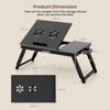 Portable Bamboo Laptop Lap Tray with Adjustable Legs and Tilting Top-Brown