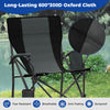 Portable Camping Chair Outdoor Folding Oxford Cloth Chair-Black-1 Piece
