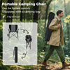 Portable Camping Chair Outdoor Folding Oxford Cloth Chair-Black-1 Piece