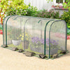 Portable Garden Patio Greenhouse with Roll-up Zipper Door and Waterproof Sun-Protective PE Cover-White