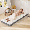 193 x 80 CM Portable Tri-Folding Floor Foam Mattress-Grey