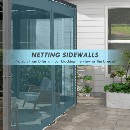 Outsunny Aluminium Frame Pergola in Dark Grey