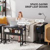 HOMCOM 80 cm Drop Leaf Writing Work Desk - Black