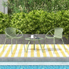 All Weather PP Patio Conversation 3 Pieces Bistro Set with Round Coffee table-Green