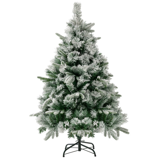 Pre-Lit Snow Flocked Christmas Tree with Warm-White LED Lights