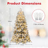 Pre-Lit Artificial Christmas Tree with Mixed Branch Tips-180 cm