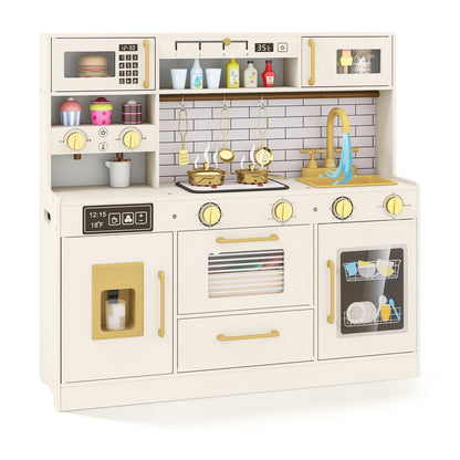 Pretend Toy Kitchen Set with ice and water dispensers, oven, hob and sink