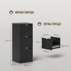 HOMCOM Filing Cabinet, Fluted Vertical File Cabinet with 3 Lockable Drawers and Hanging Rails, Black