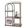 118 cm Tall Cat Tree Tower with Metal Frame-White