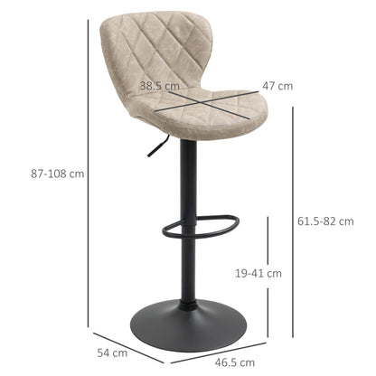 HOMCOM Bar Stools in Light Khaki