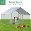 Large Spire-Shaped Chicken Run Coop with Waterproof and Sun-Protective Cover