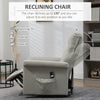 HOMCOM Power Lift Chair Armchair for the Elderly, PU Leather Recliner Chair with Extended Footrest, Remote Control and Side Pocket, Grey