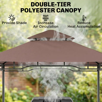 Outsunny Grill Gazebo Canopy in Brown