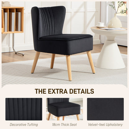 HOMCOM Modern Accent Chair in Black