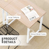 HOMCOM Computer Desk, Writing Table, 80 x 60 x 76cm Workstation for Home Office, Study with Metal Frame, Simple Assembly, White