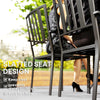 Outsunny Set of Four Minimal Metal Garden Chairs - Black