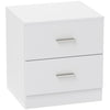 HOMCOM Bedside Table with 2 Drawers, Modern Nightstand, Cabinet Drawers Side Storage Unit for Bedroom, Living Room