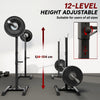 HOMCOM Adjustable Squat Rack, Weight Strength Training Bench Press Rack Weight Bench Supporter for Home Gym Exercise, Max Load 150kg, 124-154cm