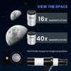 Outsunny Astronomy Telescope for Adults and Beginners with 80 mm Aperture, Carry Bag, White
