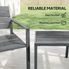 Outsunny 3 Pieces Garden Bistro Set for 2, Outdoor Bistro Table and Chairs with Metal Frame, Plastic Patio Furniture Set