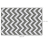 Outsunny 121 x 182 cm(4x6ft) Outdoor Rug Reversible Mat Plastic Straw Rug Portable RV Camping Mat for Garden Deck Picnic Indoor, Light Grey & White